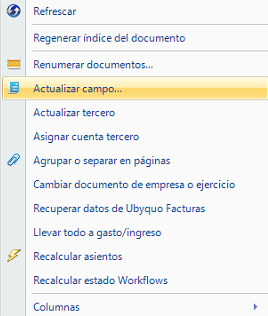 Añadir y completar campos analíticos en Ubyquo