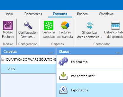 Módulo Facturas - Volver a contabilizar una factura ya exportada al ERP (Programa contable)