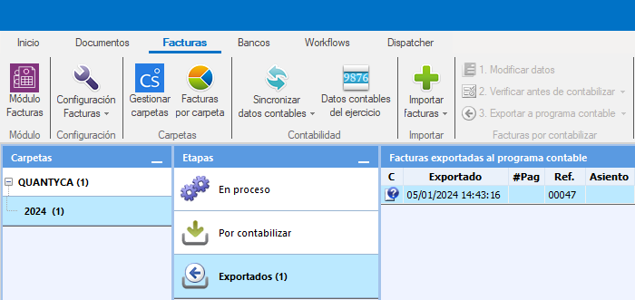 CONTASOL - Exportación directa de Ubyquo