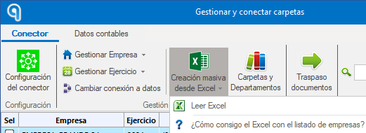 Creación masiva de empresas en Ubyquo desde Excel