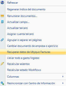 Módulo Facturas - Descargar manualmente un lote de facturas en Ubyquo