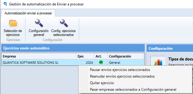 Módulo Documentos - Envío automático de lotes de facturas en Ubyquo