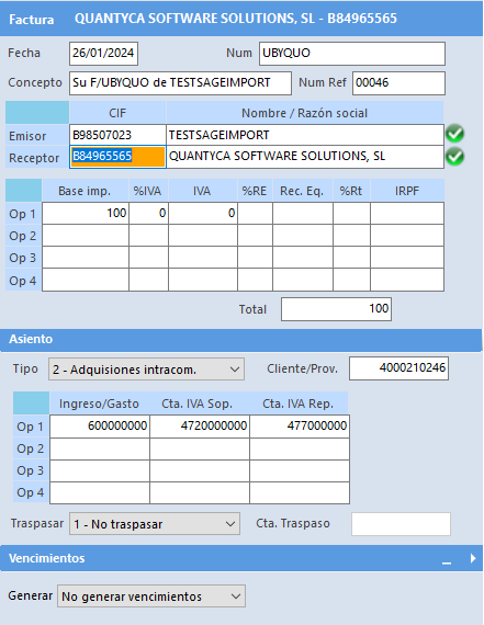 Invoices module - Intra-community invoices and reverse charge in Ubyquo
