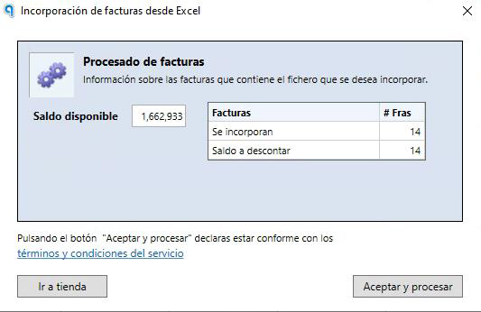 Manual módulo Facturas - Excel