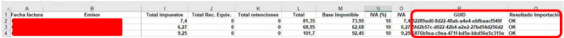 Manual módulo Facturas - Excel