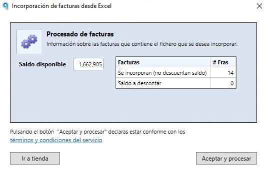 Manual módulo Facturas - Excel