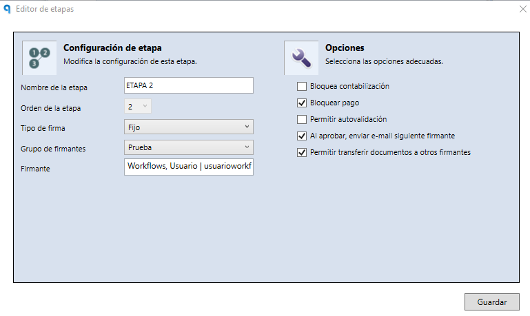 Manual módulo Workflows