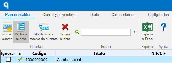 Número de dígitos y nivel de desglose del plan contable en Ubyquo