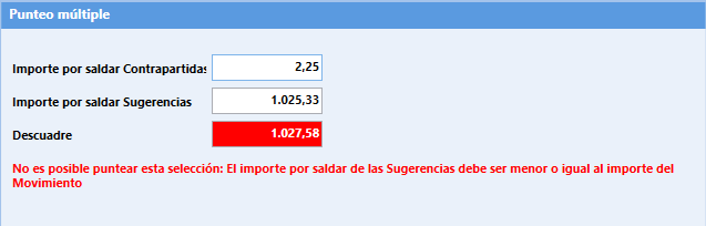 Módulo Bancos - Puntear un movimiento que paga varias facturas en Ubyquo