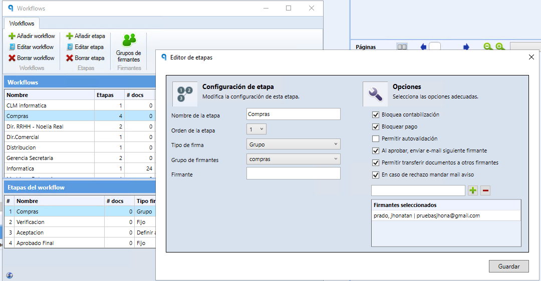Módulo Workflow - Bloquear y desbloquear pagos mediante Workflows en Ubyquo solo con ERP Sage