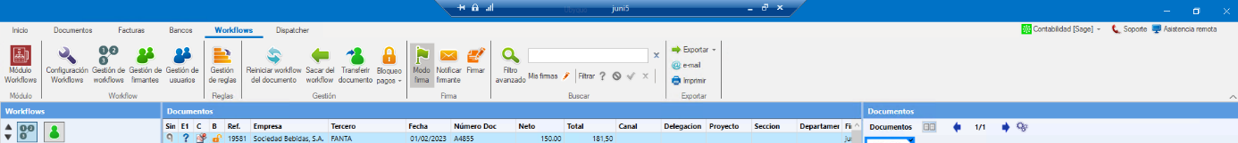 Módulo Workflow - Bloquear y desbloquear pagos mediante Workflows en Ubyquo solo con ERP Sage