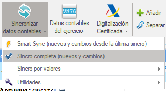 Sincronizar datos contables en Ubyquo