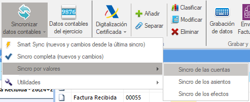 Sincronizar datos contables en Ubyquo