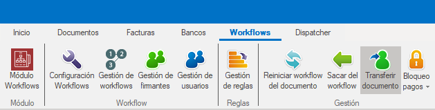 Módulo Workflow - Transferir un documento a otro firmante en Ubyquo