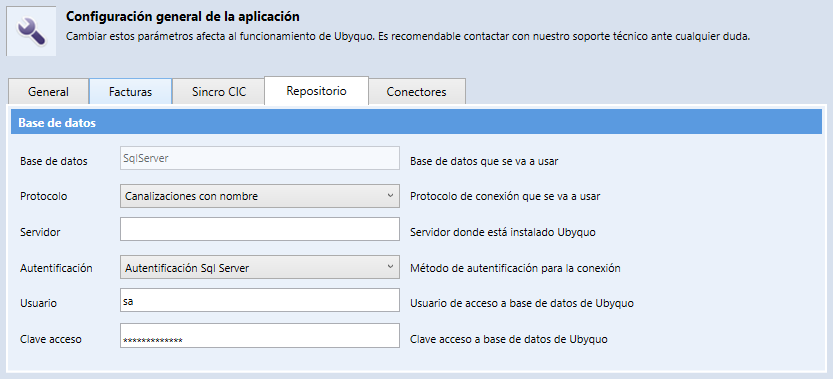 Utilidades y configuración de Ubyquo