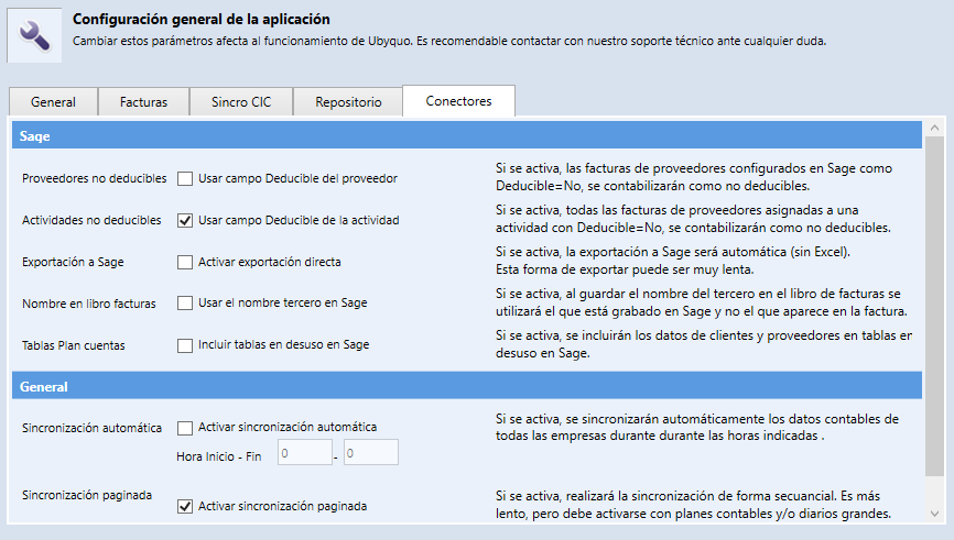 Utilidades y configuración de Ubyquo