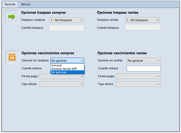 Módulo Facturas - Configuración de vencimientos de compras y ventas en Ubyquo